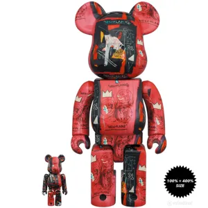 Andy Warhol x Jean-Michel Basquiat #1 100%   400% Bearbrick Set by Medicom Toy