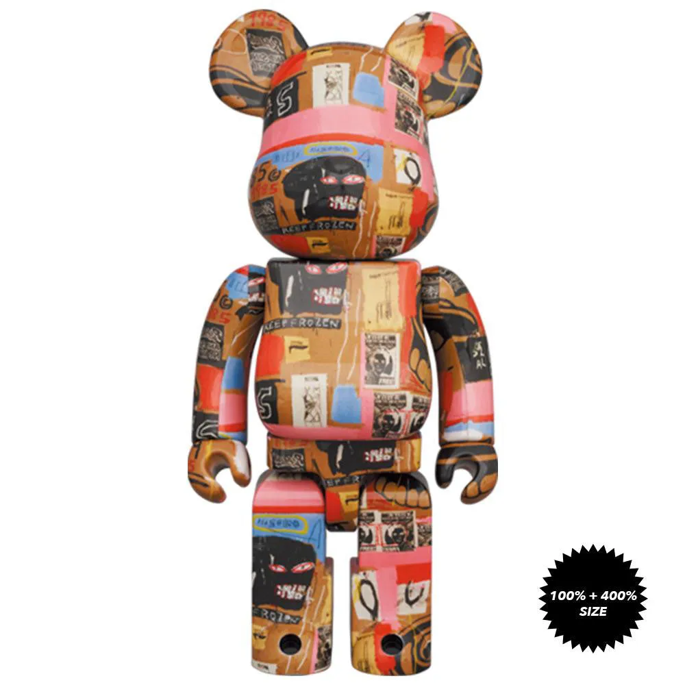 Andy Warhol x Jean-Michel Basquiat #2 100%   400% Bearbrick Set by Medicom Toy