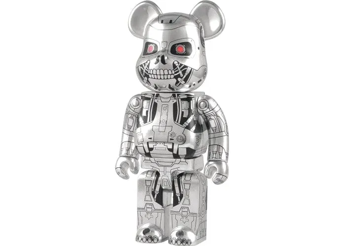 BEARBRICK X TERMINATOR T-RIP 400% SILVER
