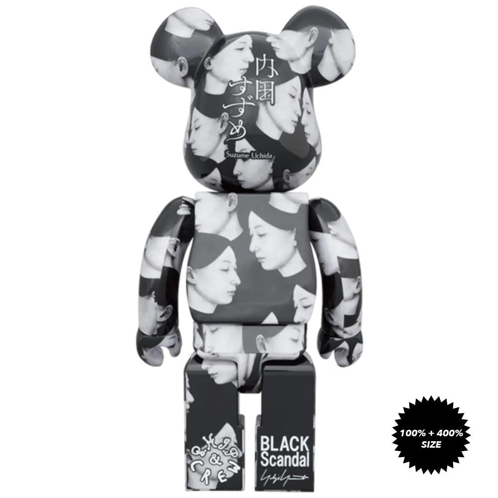 BLACK Scandal (Ver. 2 Multiple Selves) Yohji Yamamoto × Suzume Uchida × S.H.I.P&crew 100%   400% Bearbrick Set by Medicom Toy