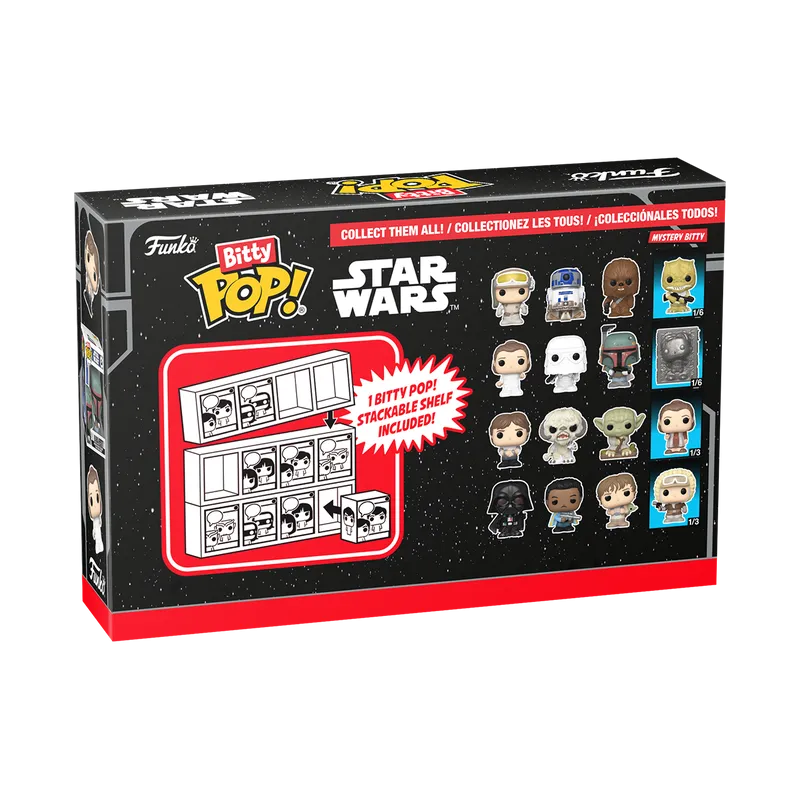 Funko Bitty Pop! Star Wars Empire Strikes Back Han Solo, Wampa, Dagobah Yoda with Mystery Pop!
