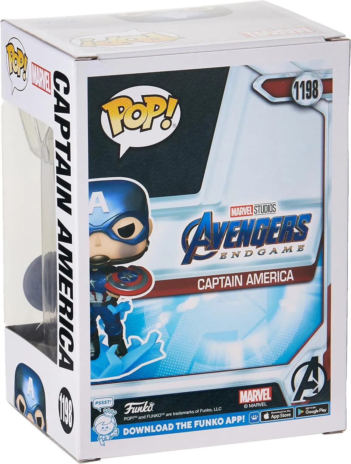 Funko POP! Marvel Avengers Endgame Captain America with Broken Shield & Mjolnir (Glow in The Dark & Metallic), Exclusive