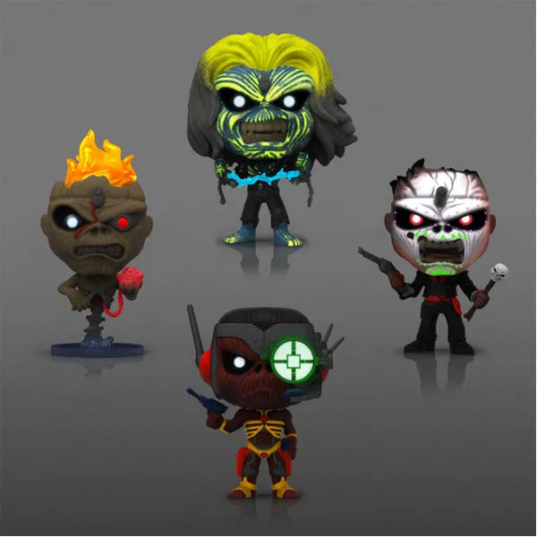 Iron Maiden - Eddie US Exclusive Glow Pop! Vinyl 4-Pack