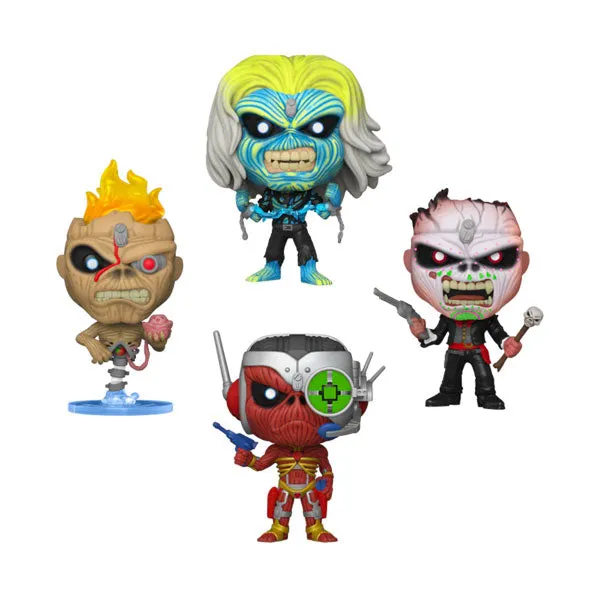 Iron Maiden - Eddie US Exclusive Glow Pop! Vinyl 4-Pack