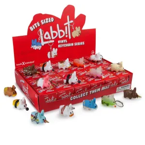 Kidrobot Bite Sized Labbit Vinyl Keychain: (Case of 24)
