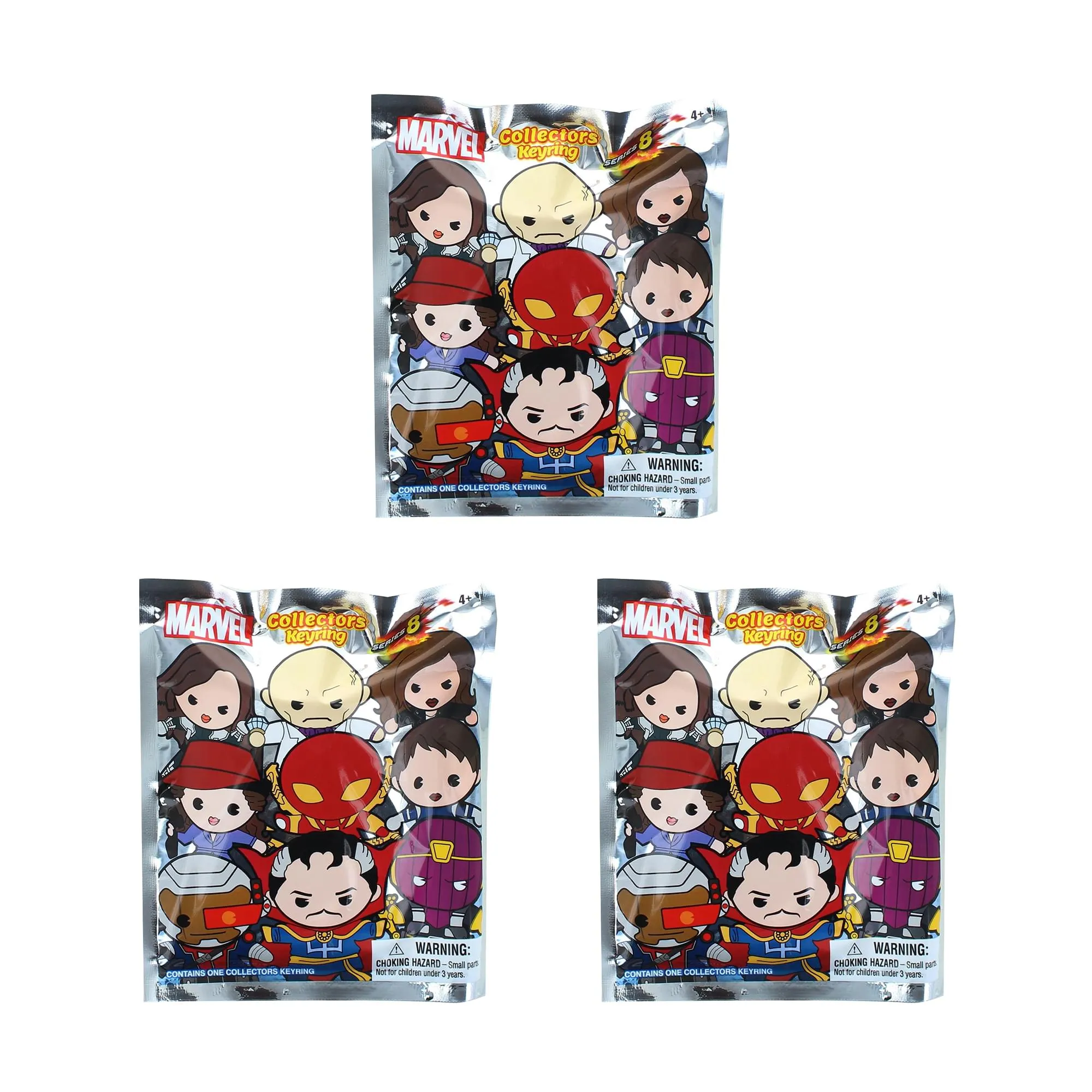 Marvel Series 8 Blind Bag Foam Figural Key Ring | Lot of 3