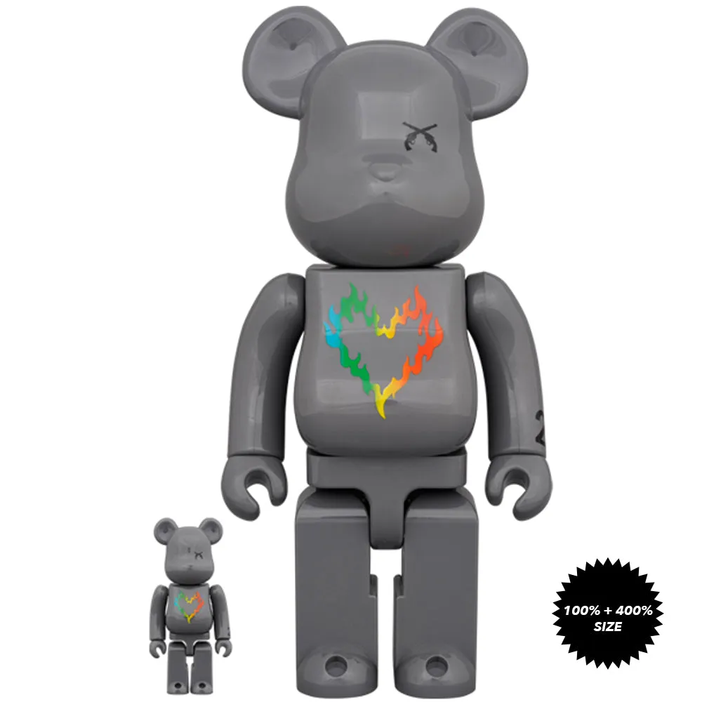 roarguns 20th Anniversary 100%   400% Bearbrick Set by Medicom Toy