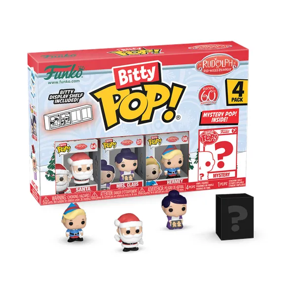 Rudolph- Santa Bitty Pop! 4PK