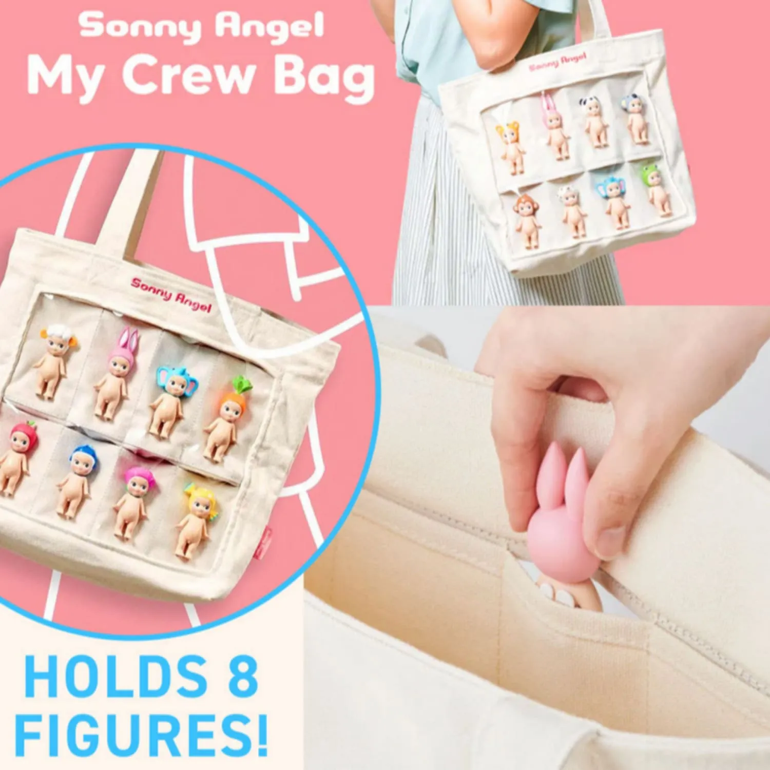 Sonny Angel My Crew Figurine Display Tote Bag