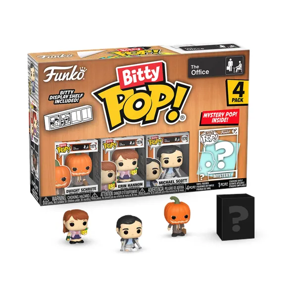 The Office - Dwight w/Pumpkinhead Bitty Pop! 4PK RS