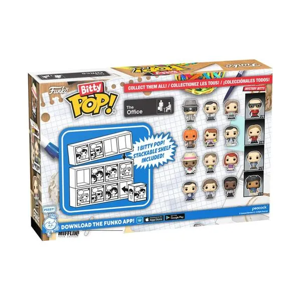 The Office - Dwight w/Pumpkinhead Bitty Pop! 4PK RS