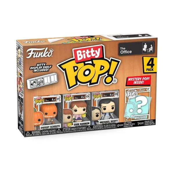 The Office - Dwight w/Pumpkinhead Bitty Pop! 4PK RS