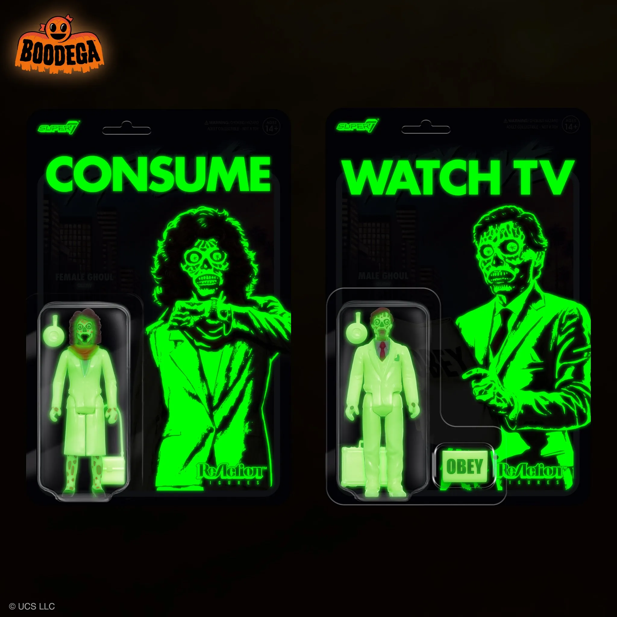 They Live ReAction Wave 2 (Glow) Full Set