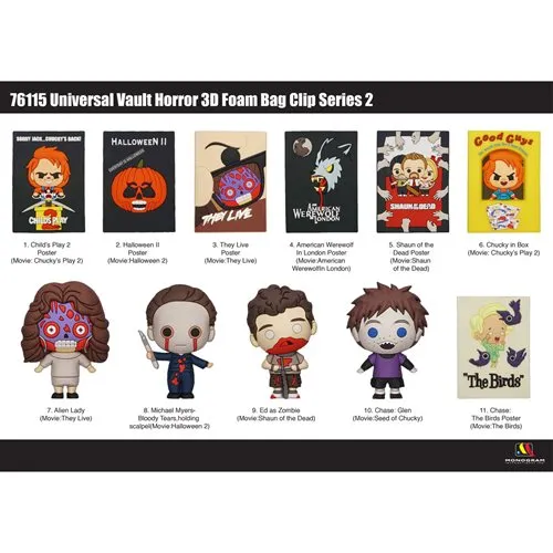 Universal Vault Horror Series 2 Figural Bag Clip