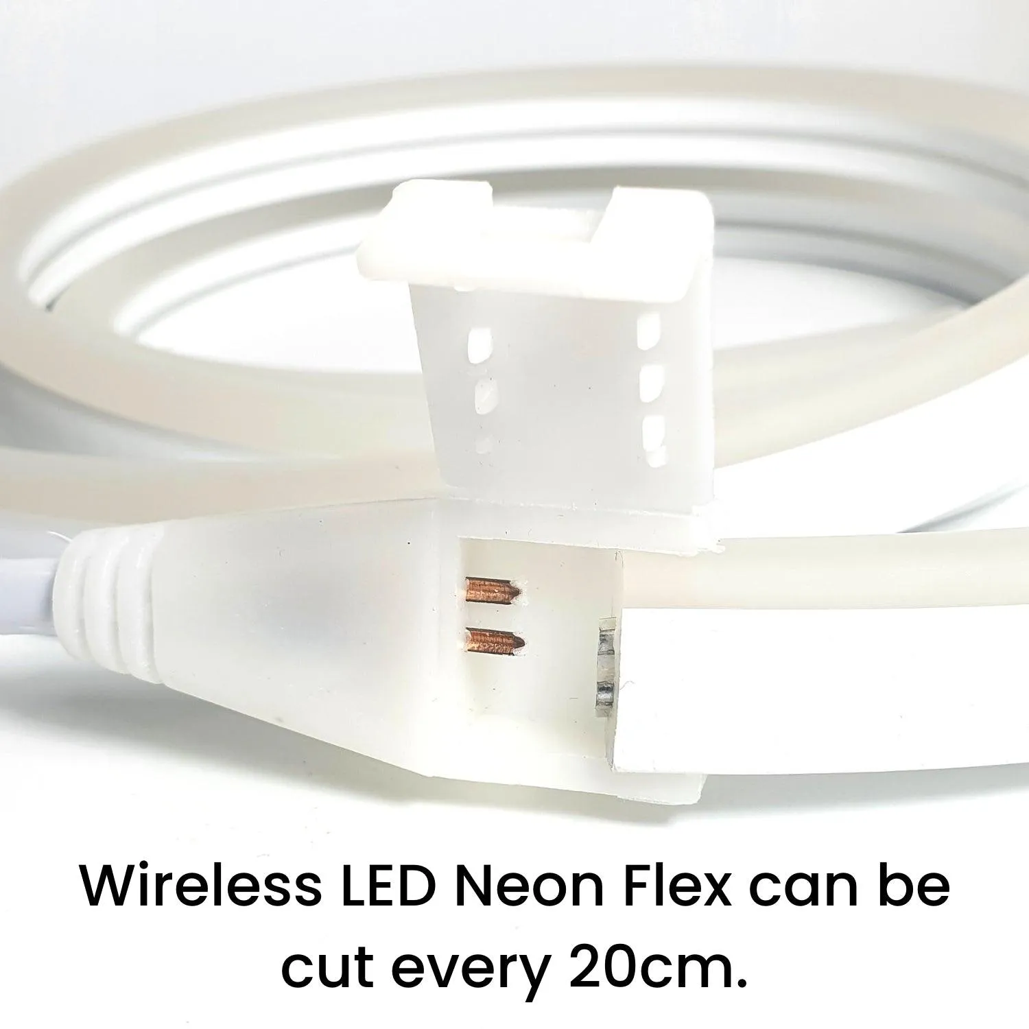 Warm White Neon Flex 220V 240V Wireless 8x16mm 120LEDs/m IP65 Waterproof with UK Plug
