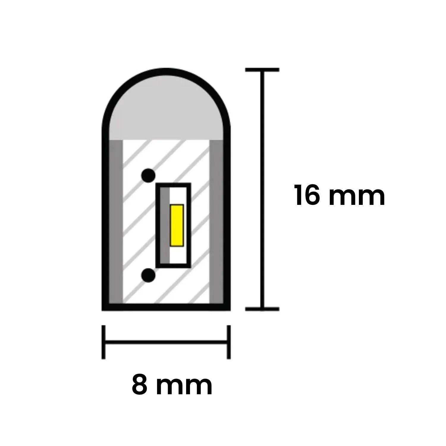 Warm White Neon Flex 220V 240V Wireless 8x16mm 120LEDs/m IP65 Waterproof with UK Plug
