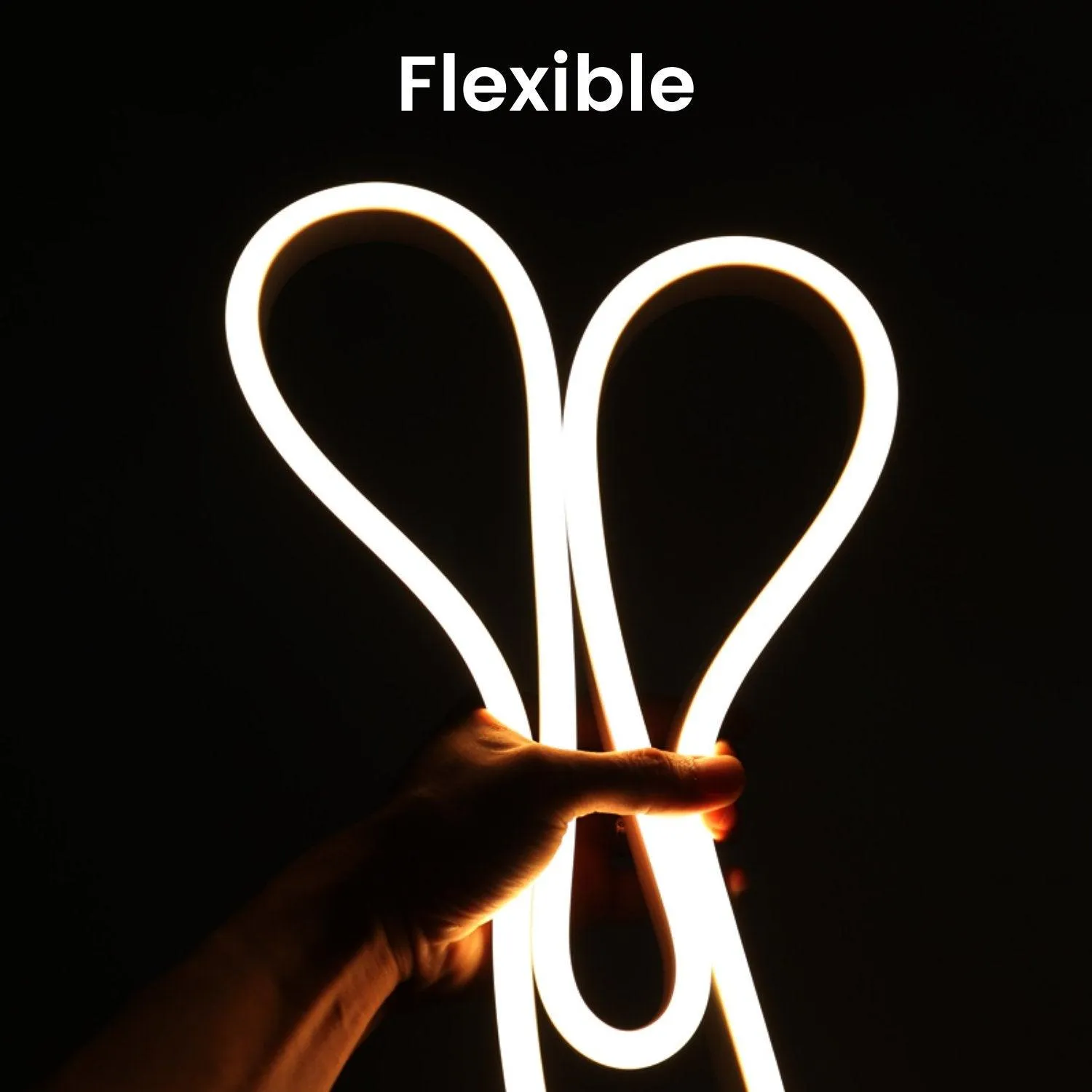 Warm White Neon Flex 220V 240V Wireless 8x16mm 120LEDs/m IP65 Waterproof with UK Plug