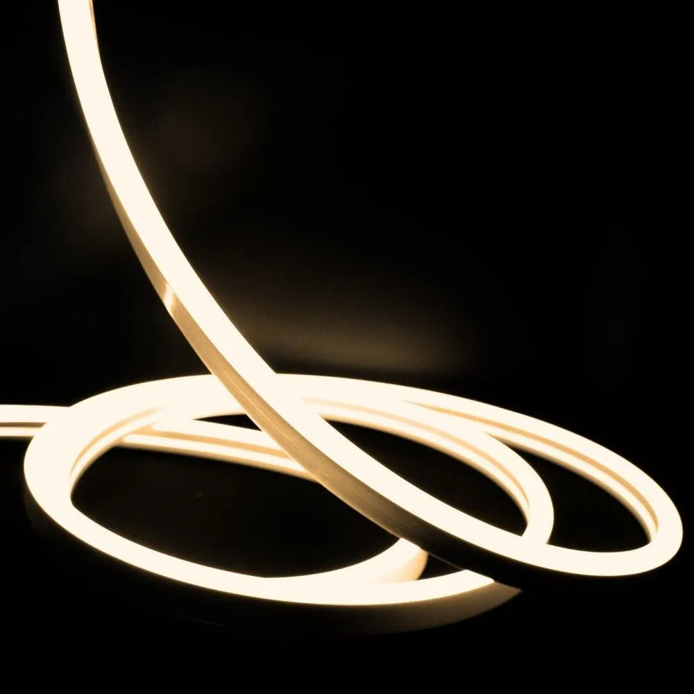 Warm White Neon Flex 220V 240V Wireless 8x16mm 120LEDs/m IP65 Waterproof with UK Plug