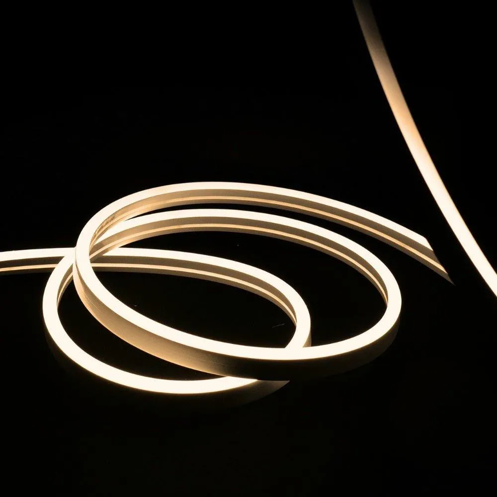 Warm White Neon Flex 220V 240V Wireless 8x16mm 120LEDs/m IP65 Waterproof with UK Plug